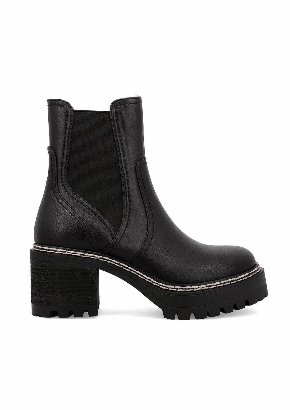 NEW MIA SHOES women's maria chunky heeled bootie in black